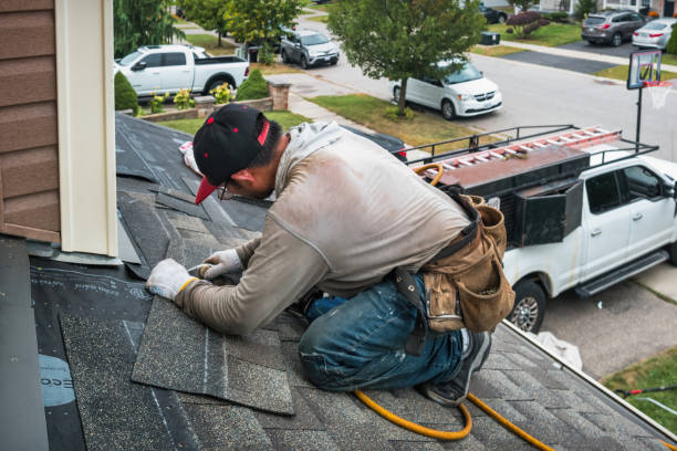 Professional Roofing technician working in Lopez Island, WA